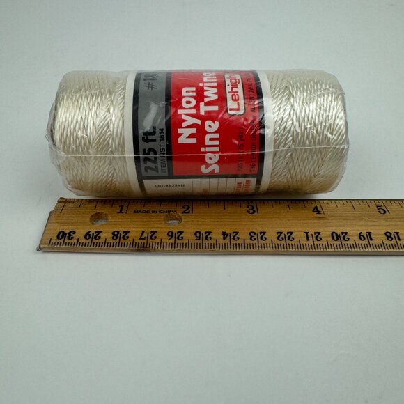 1 Sealed White Nylon Seine Twine String Lehigh 225 Feet #18 Allentown PA - Picture 11 of 12